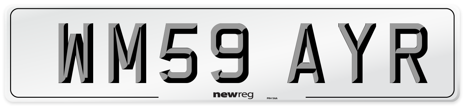 WM59 AYR Number Plate from New Reg